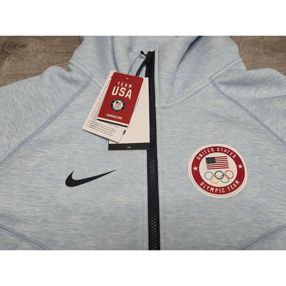 Nike Olympic 2024 Team USA Tech Fleece Windrunner Hoodie Men's L-Tall FN1208-441 - Picture 3 of 6